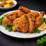 Medio pollo apanado