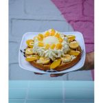 Waffle de frutos amarillos